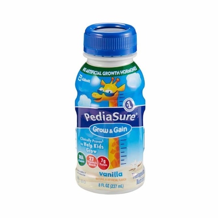 Pediasure Grow & Gain Shake Pediatric Oral Supplement Vanilla Flavor 8 oz. Bottle Liquid Calories, 24PK 67533